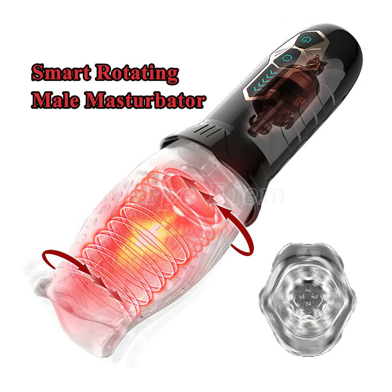 Male Masturbaters Cup Automatic Rotating Vibrating Penis Glans Trainer Machine