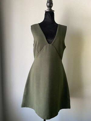NWT French Connection Olive Hunter Green Mini Dress Size 10 Autumn Fall |  eBay