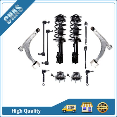 For Chevy Malibu Aura G6 2004-2012 Front Struts Lower Control Arms Tie Rods Kit