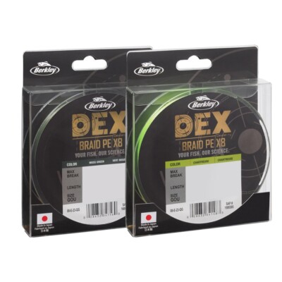 (0,19EUR/1m) 150 m DEX BRAID X8 geflochtene schnur Berkley angeln spin fischen
