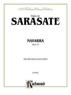 Navarra Opus 33 : For Two Violins and Piano, Paperback by De Sarasate, Pablo ...