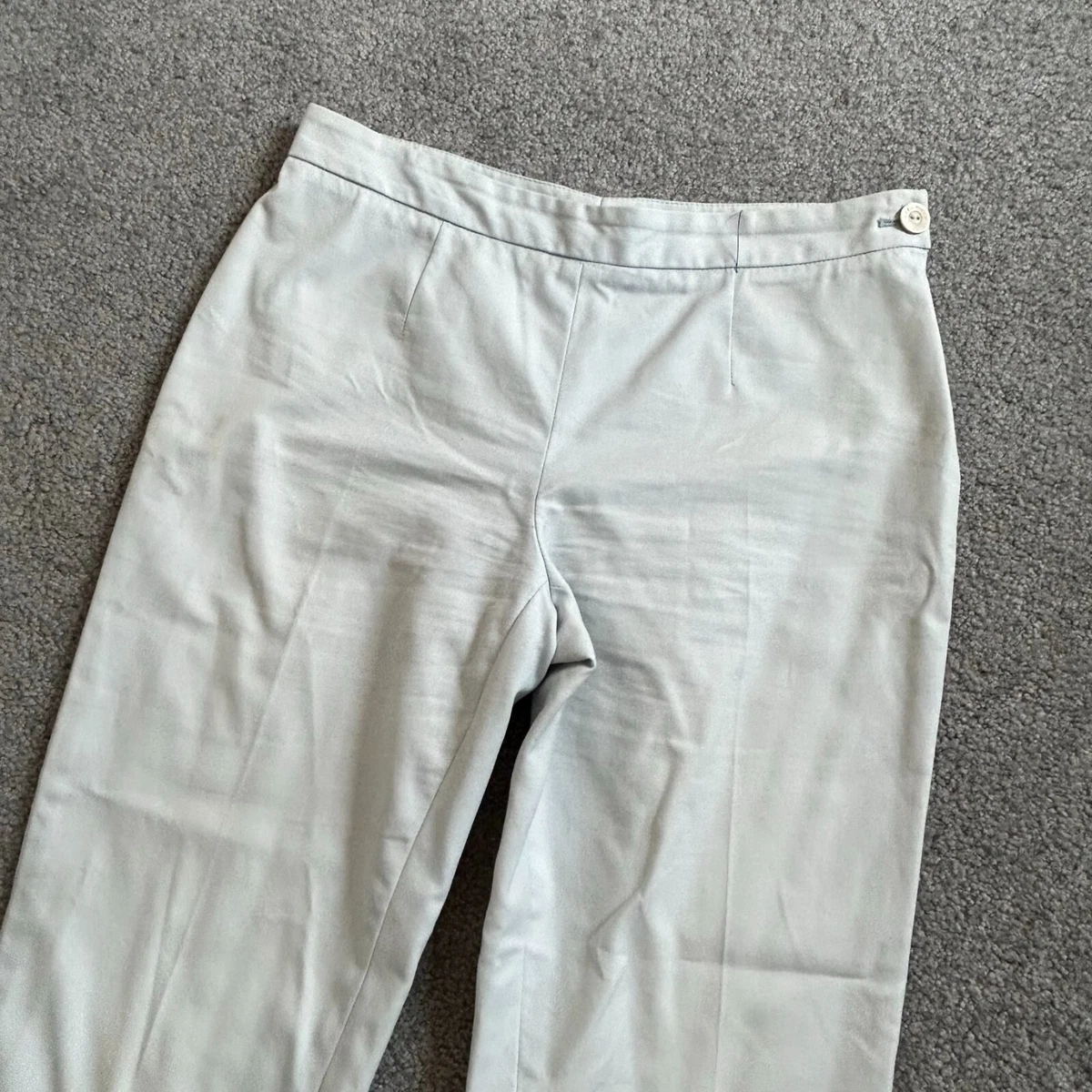Loro Piana Baby Blue Skinny Slacks in 100% Cotton Italy 42 or US 6