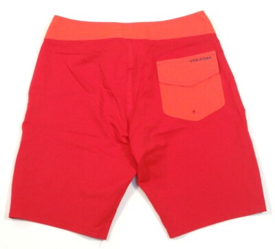 Volcom Cinch Fly Red 38th St. 4-Way Stretch Boardshorts Swim