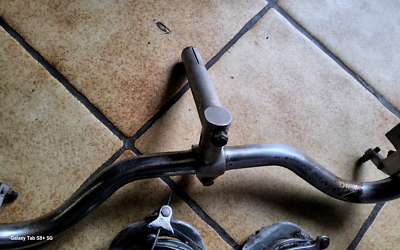 Guidon vélo ancien potence Pivo en aluminium - Équipements vélos