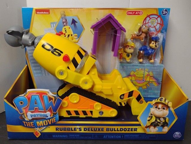 paw patrol the movie rubble's deluxe bulldozer