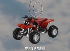 Custom Red Honda Sportrax 400EX ATV 4x4 Yamaha Polaris Christmas Ornament 1/32