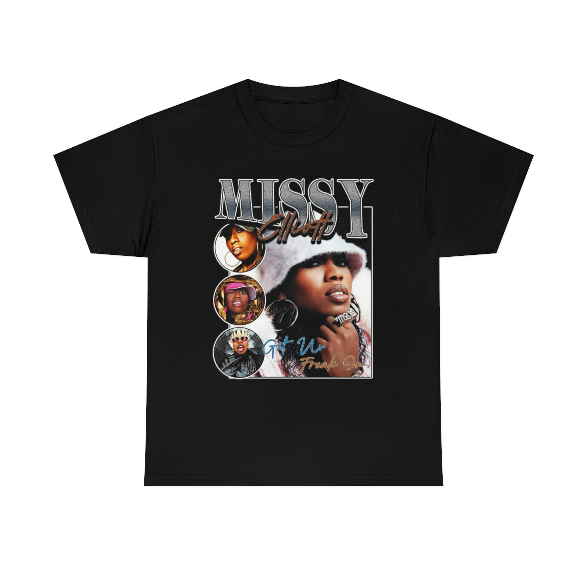 ミッシー・エリオット Tシャツ ブラック　missy eliot ヴィンテージ Classic Missy Elliott Rapper Signature Black Unisex T Shirt