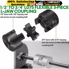 3Pcs 1/2 to 3/4 L075 L-Jaw Coupling Set For L...