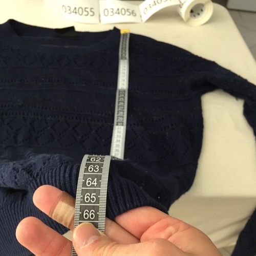 Jeanswest womens knit jumper top size XS navy blue geometric cotton blend 034055 - Picture 11 of 13