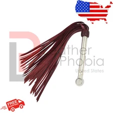 Genuine Cowhide Leather Heavy Duty 50 Falls Flogger, Steel Handle Flogger