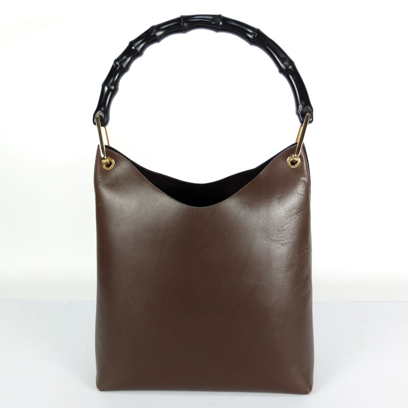 GUCCIハンドバッグ GUCCI Bamboo Semi-shoulder Bag 001.1553.1880 Brown Gold