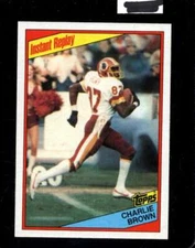 1984 TOPPS #378 CHARLIE BROWN EXMT REDSKINS IR NICELY CENTERED *X63520