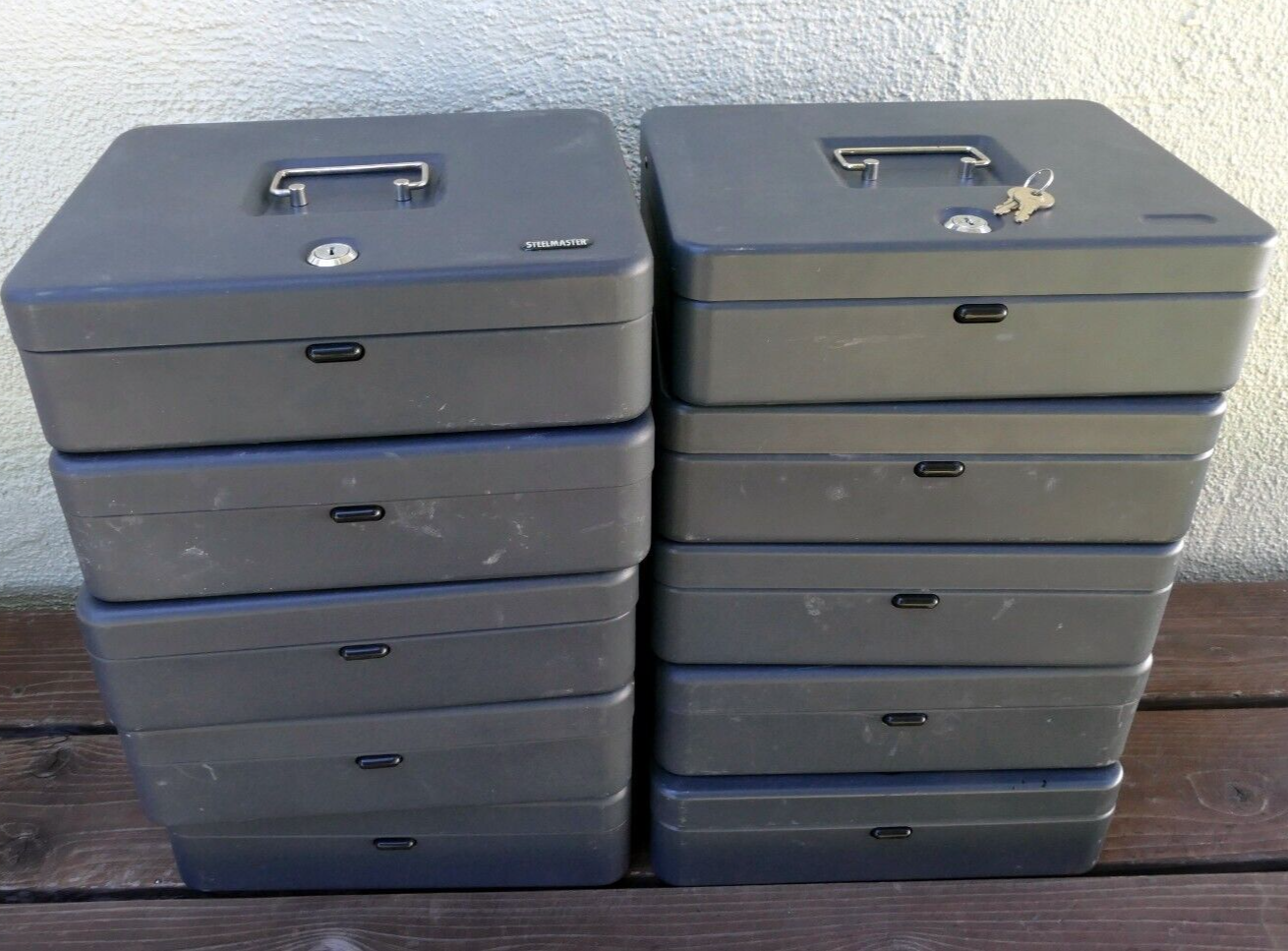 10 pack lot Steelmaster Cash Box Cash Management Safe Lock missing key