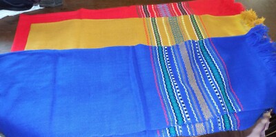 Three Scarf Set Vintage NEW one Red, Blue & Gold Warm & Cozy Nice 