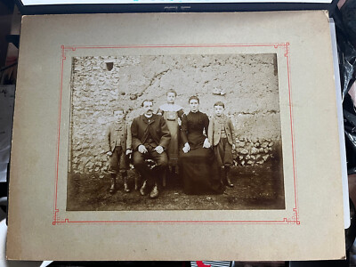 ALTES FOTO FAMILIE UM 1900 FAMILIE FRANZÖSISCHE AUTHENTISCHE FOTOGRAFIE