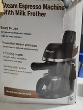 SBOLY SYCM-5409 Steam Espresso Machine with Milk Frother   