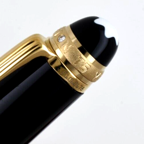 Montblanc No. 145 Fountain Pen 75th Anniversary 14K Gold Diamond FINE - Picture 10 of 15