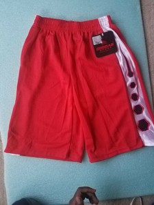 boys red basketball shorts