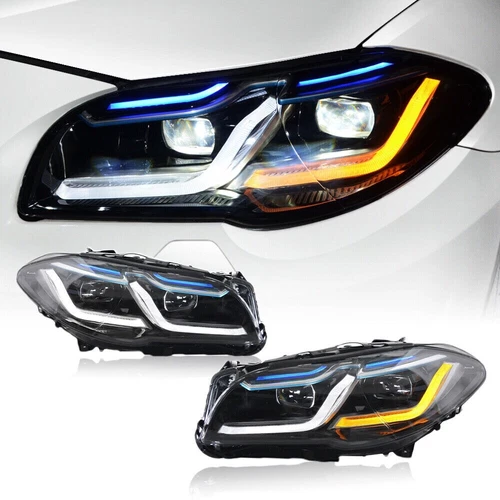 BMW 5 Series F10 M5 Xenon Headlights G30 LED DRL Lamps Update - FULL SET - Picture 8 of 19