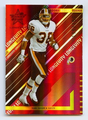 SEAN TAYLOR 2004 LEAF ROOKIES & STARS LONGEVITY RED FOIL ROOKIE RC /150