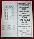 1966 Chicago Milwaukee St Paul & Pacific RR Chicago Term & D&I Divs. Employee TT — photo 1