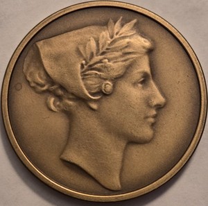 Medallic Art Co. Catskill, HK 661, Medal Bronze Daniel Chester French 37mm, 1917