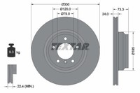 2X Textar Bremsscheibe Bremsscheiben Satz Bremsen Pro+ Vorne 92137805