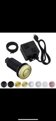 BESTILL Garbage Disposal Sink Top Air Switch Kit with Single Outlet, Matte Black