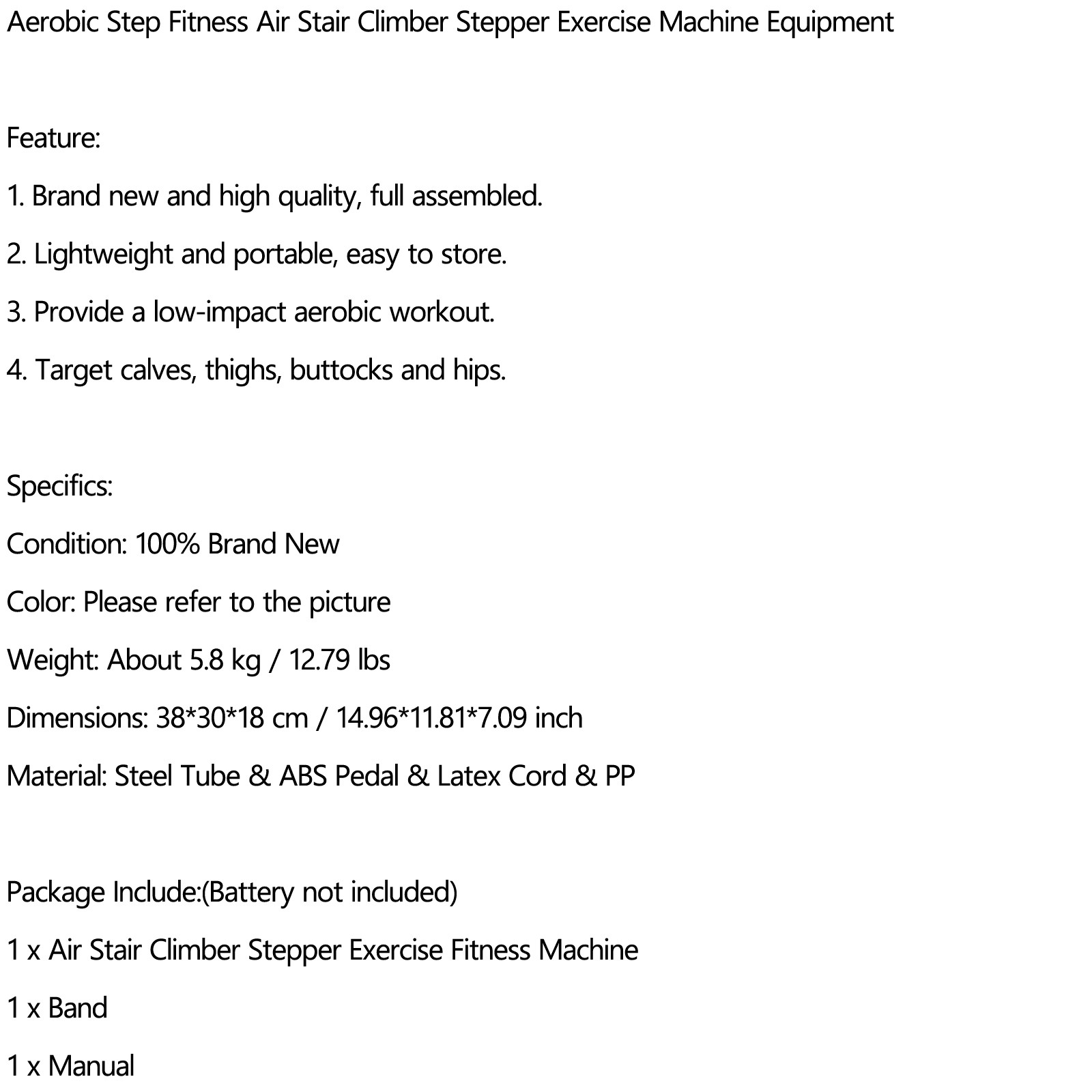 🔥Aerobic Step Fitness Air Stair Climber Stepper Exercise Machine Equipment