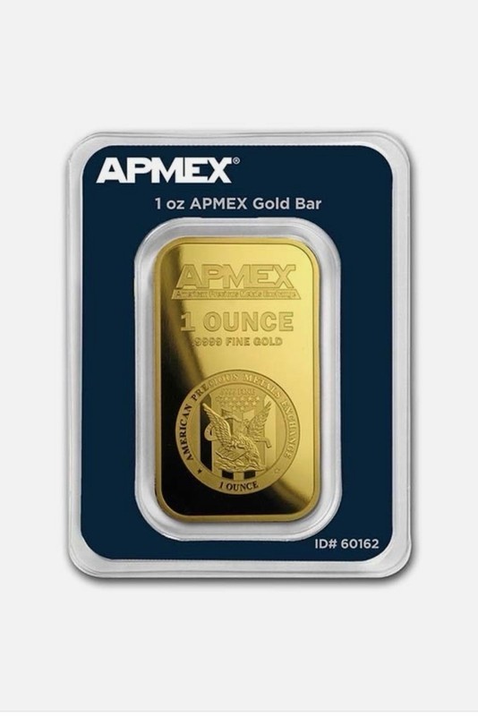 APMEX 1 oz .9999 Fine Gold Bullion Bar - Gold Composition, Total 1 oz