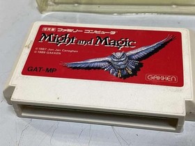 Gakken Might & Magic Famicom Game Cart Used with Box/Manual (Damaged)