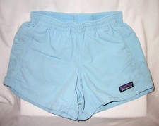 PATAGONIA Baggies Shorts Unisex Girls Boys Size S 5-6 Light Blue Stretch Waist