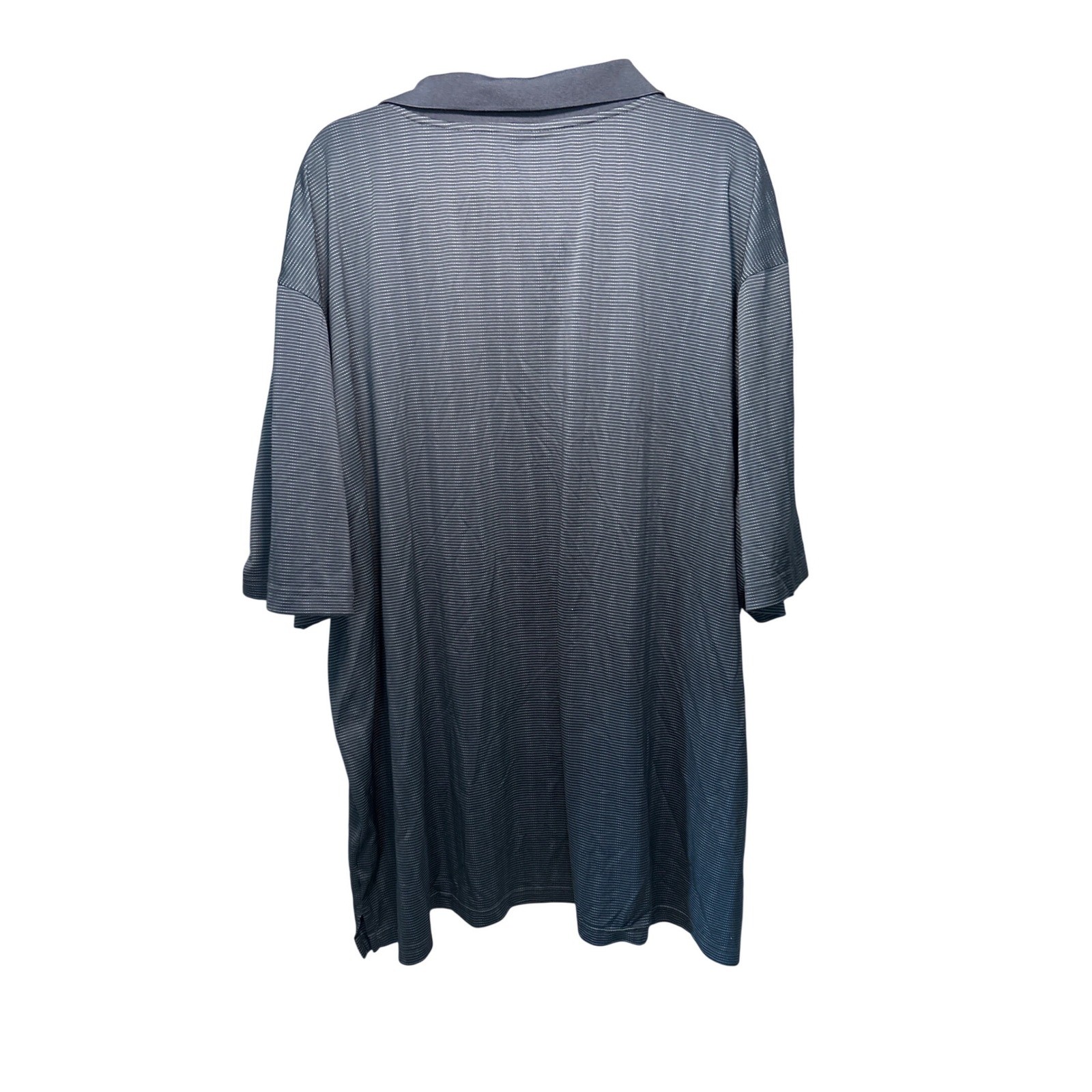 Reebok Golf Mens Blue Striped Performance Polo Shirt 4XLT Big Tall Short Sleeve thumbnail 2