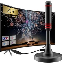 Digital TV DVB-T2 Antenne mit Verst&auml;rker HD 4K 1080P TV Zimmerantenne VHF/UHF