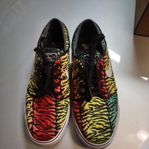 Nike SB Zoom Air Stefan Janoski Skateboard Shoes 9.5 Tiger Multi Color Used