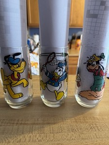 1978 Pepsi Walt Disney Picnic Glasses Set of 6 Complete Excellent Condition Rare