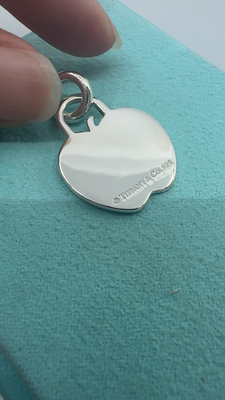 Tiffany & Co. 925 Silver VINTAGE 2D Apple Charm Pendant (pouch) | eBay