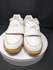 (8) BARELY USED! Vintage Nike Golf Cleats KILTIE Leather White 1990s Spikes