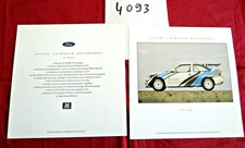 N°4093 /  FORD  ESCORT  Cosworth  motorsport  /   prospectus couleurs 1992-93