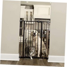 Carlson Extra Tall Walk Through Pet Gate with Small Pet Door, Includes 4-Inch