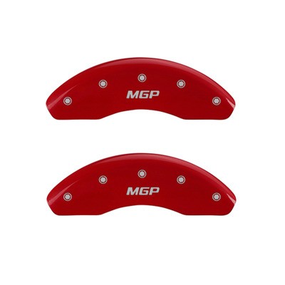 Mgp Caliper Cover 14243SMGPRD, Set of 4 Brake Caliper Cover MGP Logo Aluminum