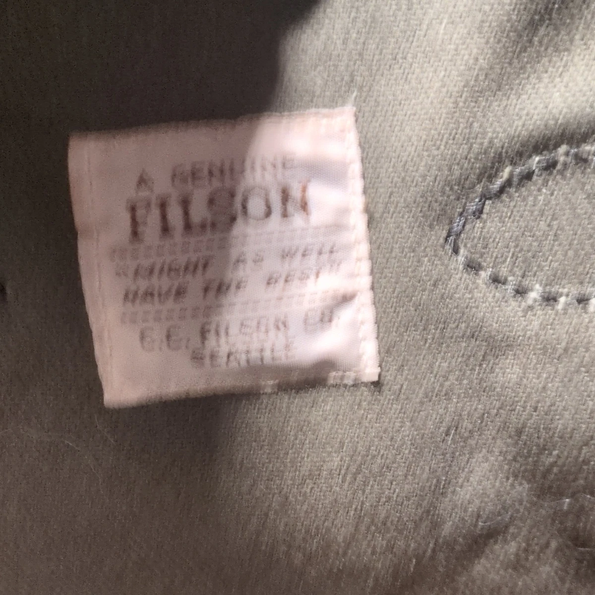 Filson Green/Brown Backpack Rucksack Buckle Zip Adjustable Strap