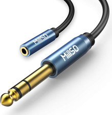 1/4 to 3.5Mm Headphone Adapter 10 Feet TRS 6.35Mm 1/4 Male to 3.5Mm 1/8 Female