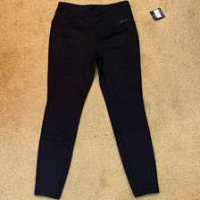 Eddie Bauer Women's Black Glacial Peak Fleece-lined tights Size M