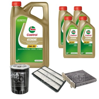 FEBI Inspektionspaket 9L Castrol EDGE Titanium FST 5W-30 LL für Mitsubishi