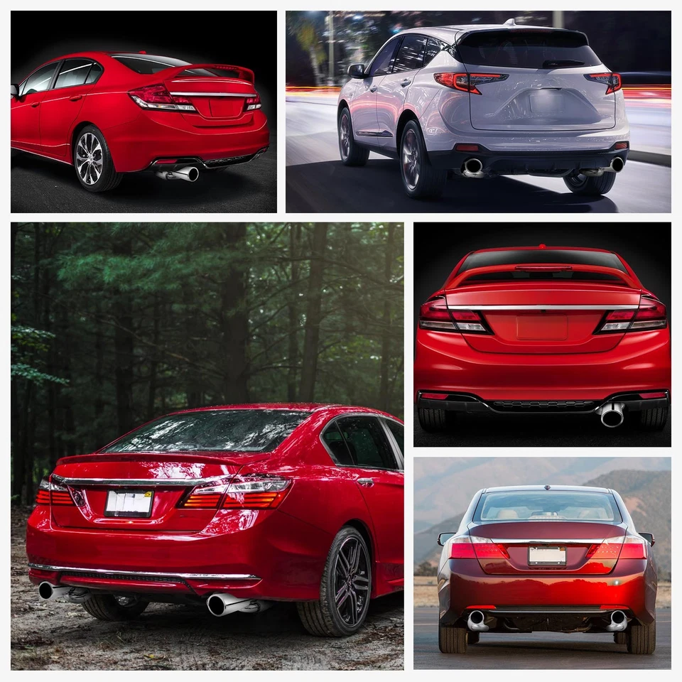 29" Car Twin Loop Exhaust Muffler 2.5" Inlet 4.0" Tip For Lexus IS250 IS300 350 Foto 4 de 4