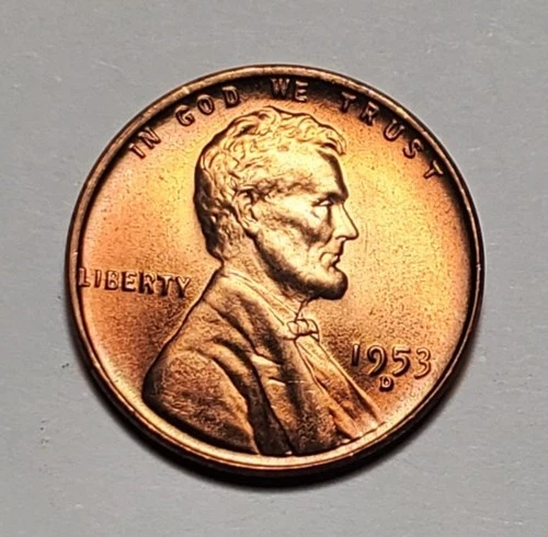 1953 D LINCOLN WHEAT PENNY UNC #P2486
