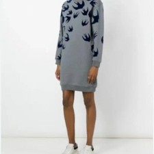 MCQ Alexander McQueen Swallow Pattern Sweatshirt Dress