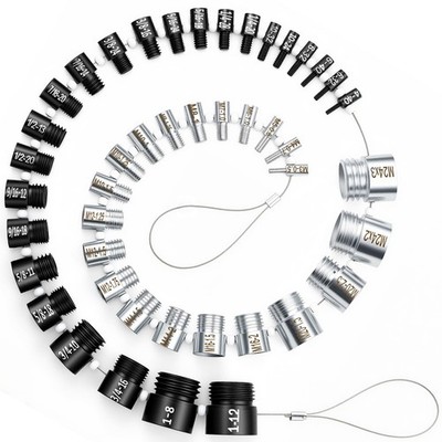 Nut and Bolt Thread Checker, Bolt Size Finder, 45 Male/Female Thread Gauges 2...