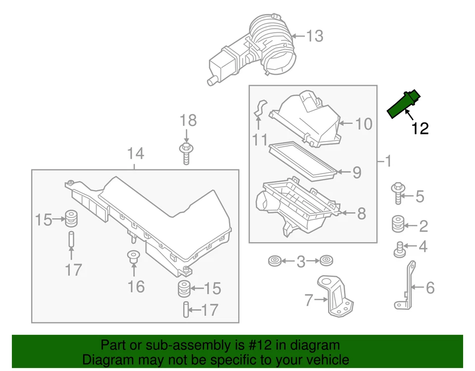 Sensor de flujo de masa de aire Foto 2 de 3
